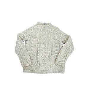 Cream Cable Knit Kids Sweater